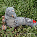 fiberglass worm statue,garden cartoon statue